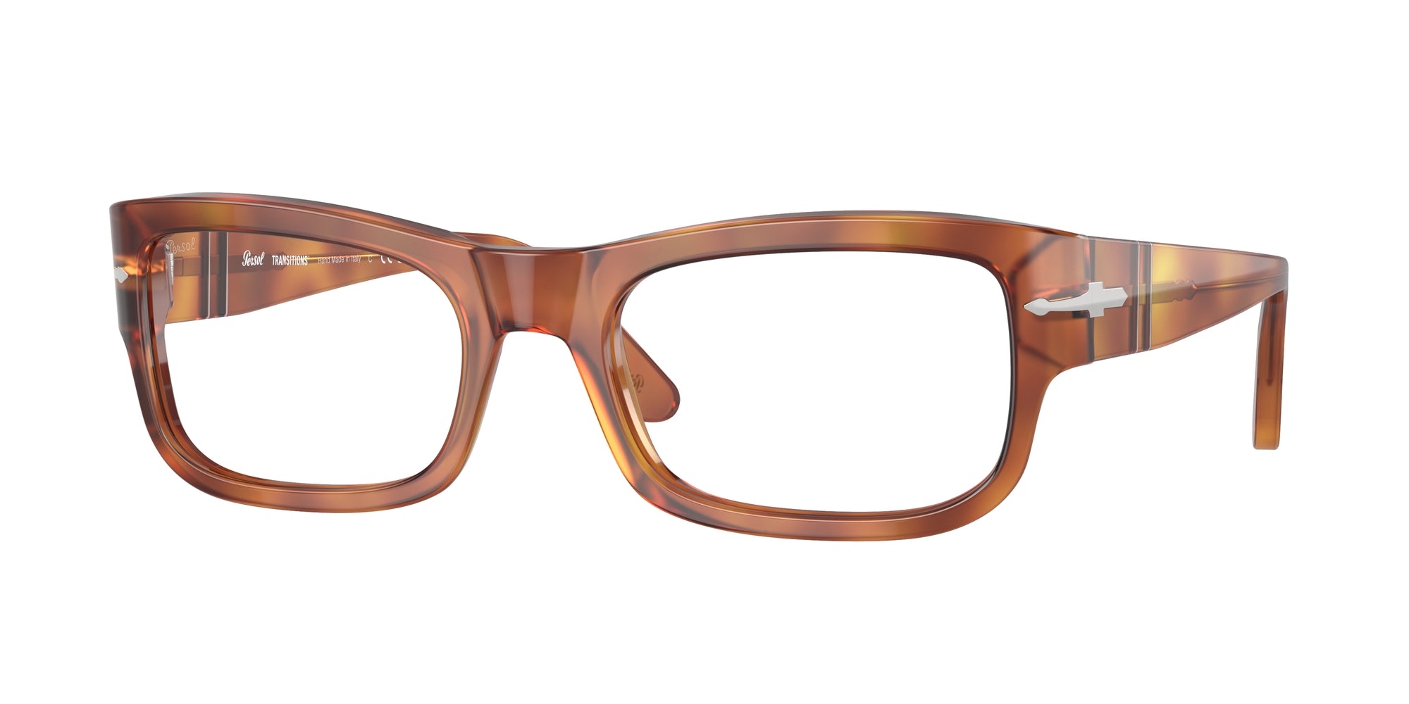 8056597935029 - Unisex PO3326S  96 GI Gläser SONNENBRILLEN Acetat Braun Transparent Hocken Übergänge Photochromatisch