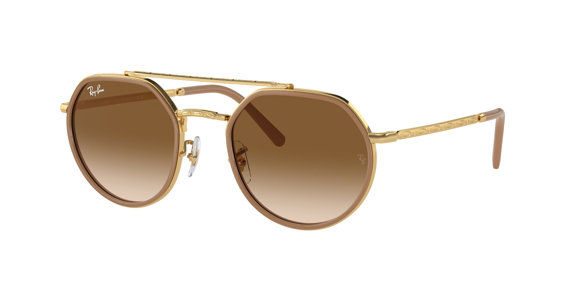 8056597936033 - Unisex RB3765  001 51 Gläser SONNENBRILLEN Metall Gold Braun Geometrisch Normal Schattiert
