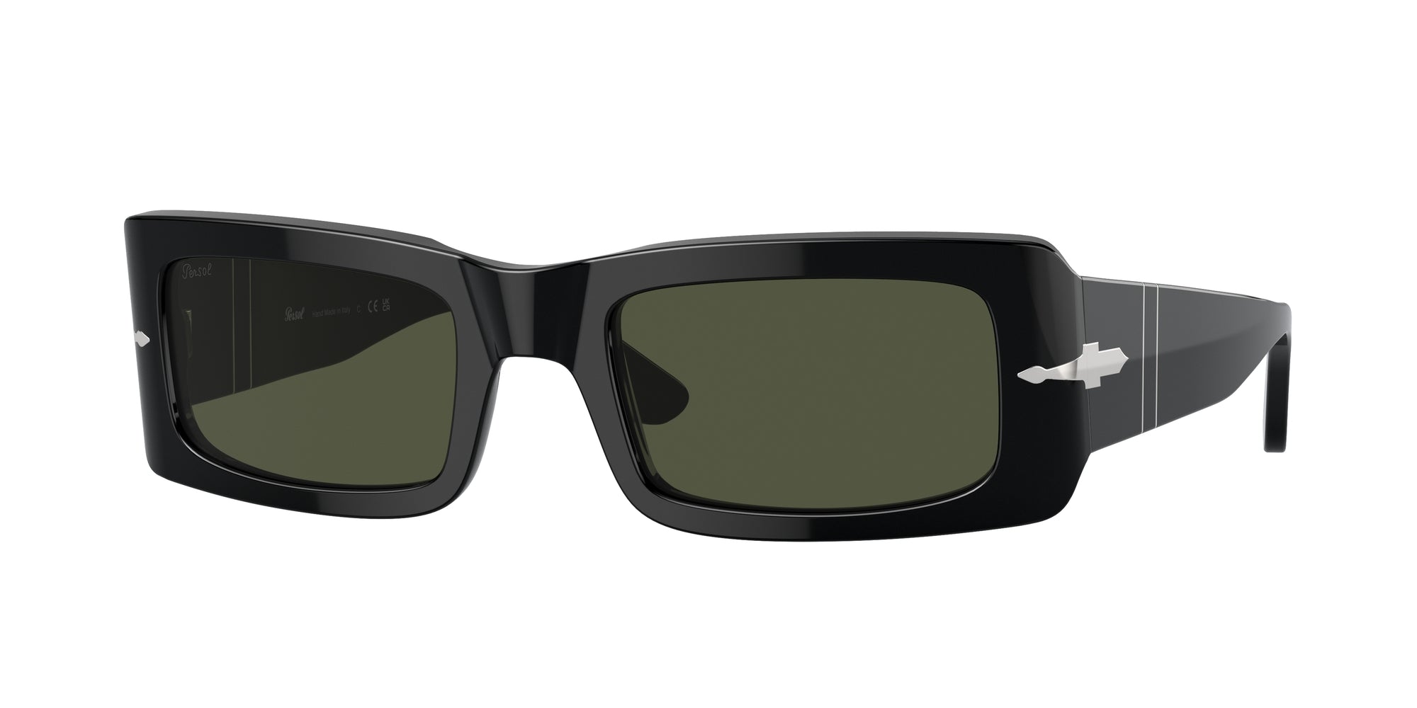 8056597940603 - Unisex PO3332S FRANCIS 95 31 Gläser SONNENBRILLEN Acetat Schwarz Grün Quadratisch Normal