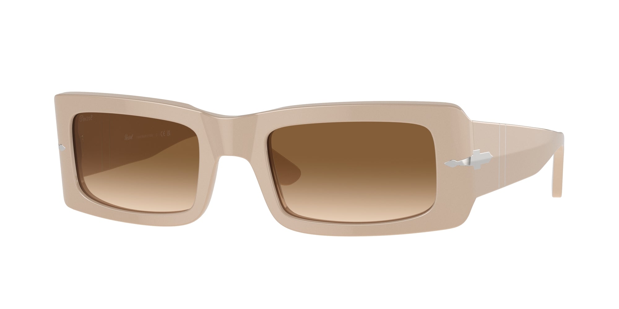 8056597940641 - Unisex PO3332S FRANCIS 119551 Gläser SONNENBRILLEN Acetat Beige Braun Hocken Anti -Reflex Schattiert