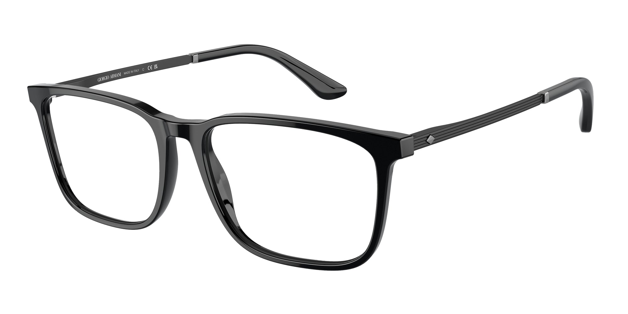 8056597942317 - Herren AR7249  5001 Rahmen von BRILLEN Acetat Schwarz Transparent Quadratisch Normal