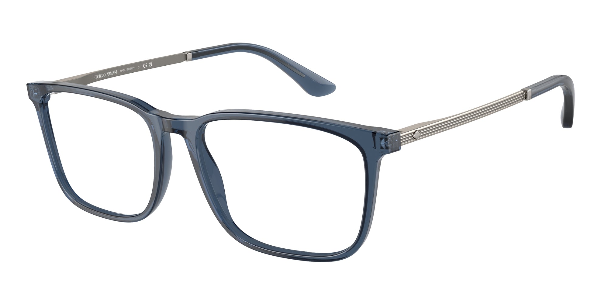 8056597942362 - Herren AR7249  6035 Rahmen von BRILLEN Acetat Blau Transparent Quadratisch Normal