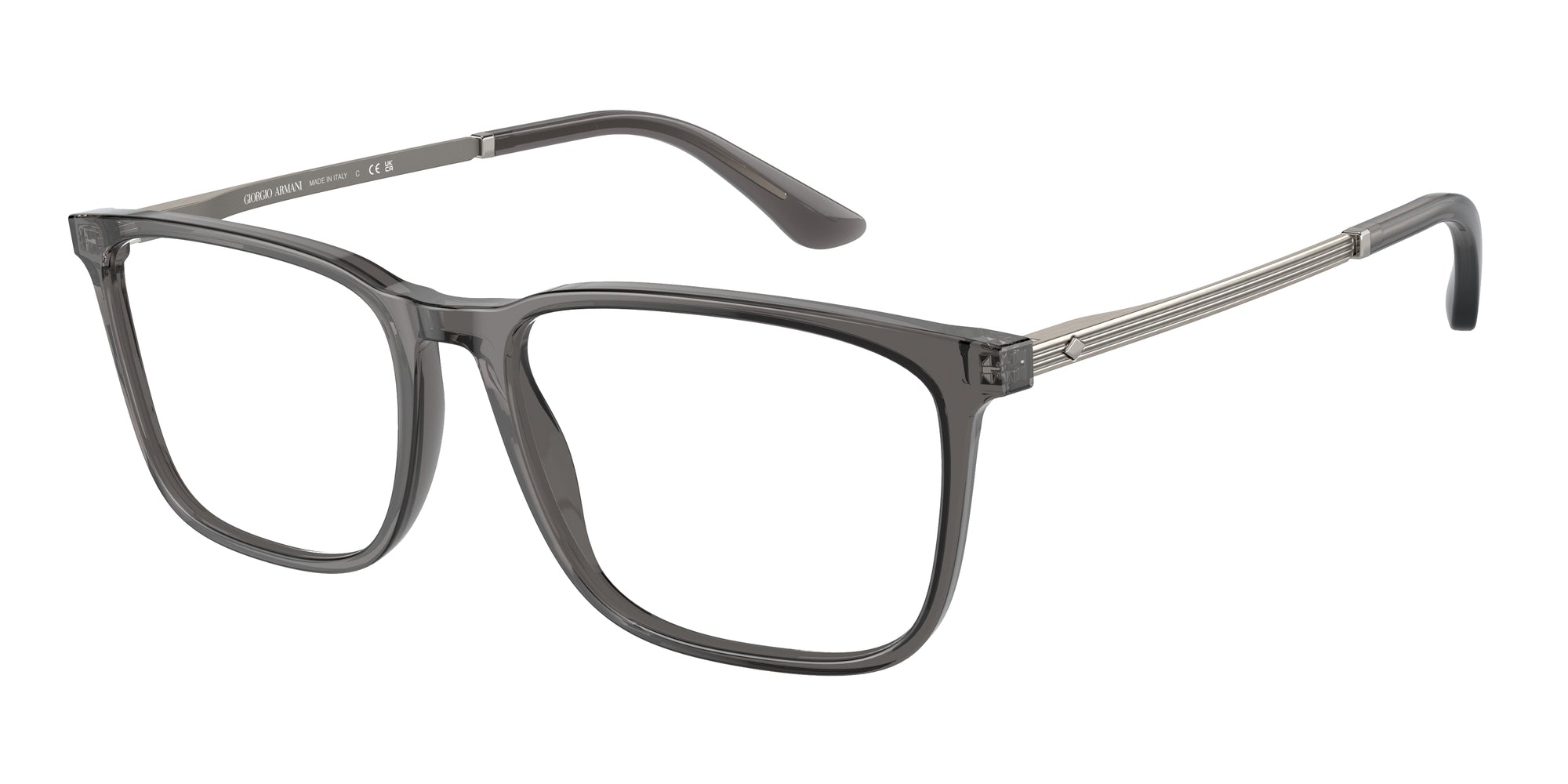 8056597942386 - Herren AR7249  6036 Rahmen von BRILLEN Acetat Grau Transparent Quadratisch Normal