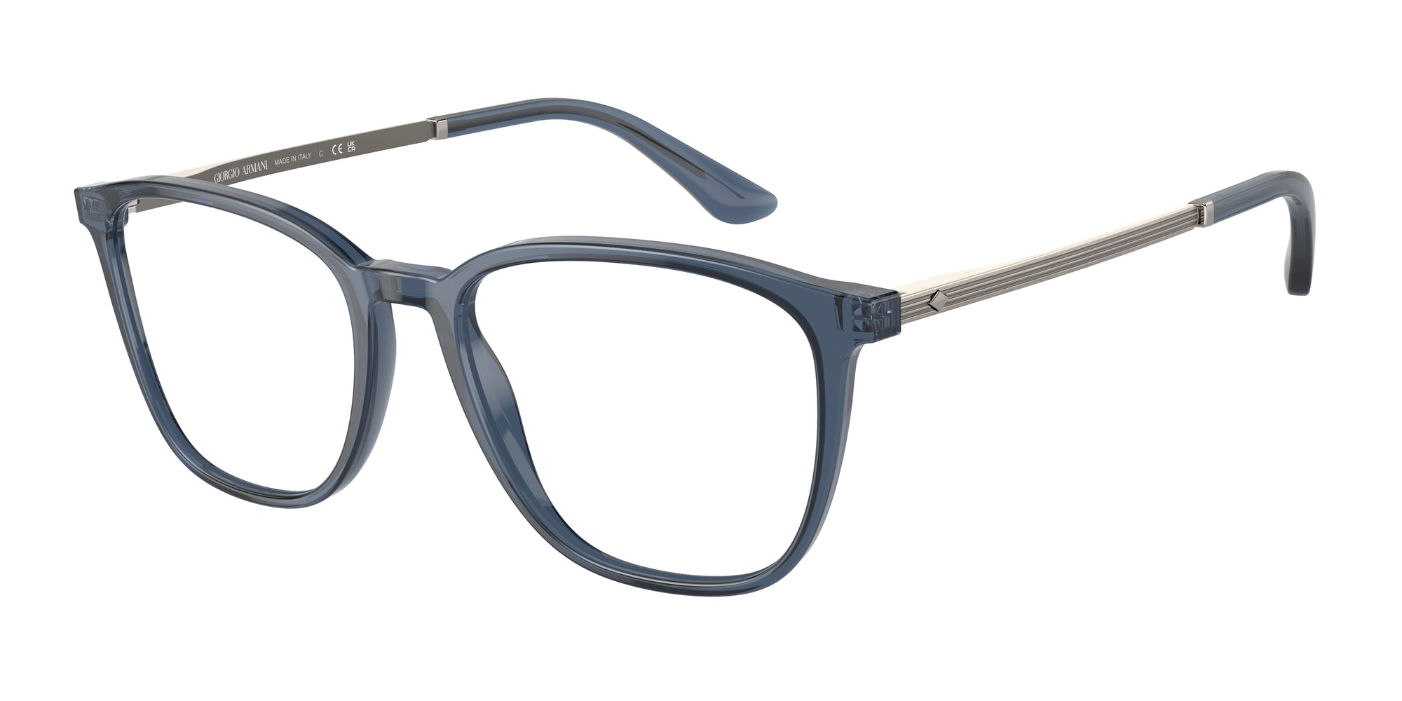 8056597942577 - Herren AR7250  6035 Rahmen von BRILLEN Acetat Blau Transparent Quadratisch Normal