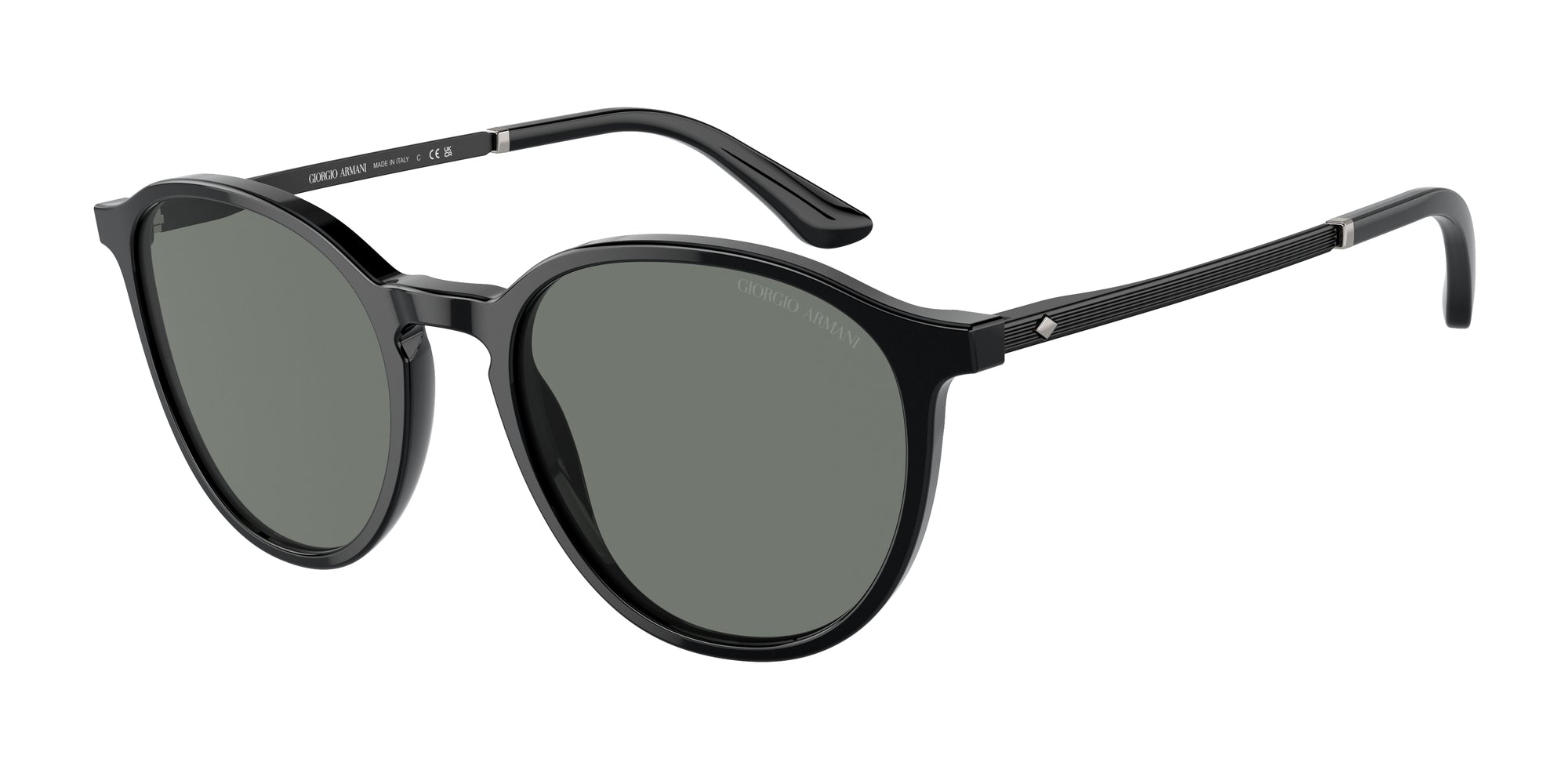 8056597942652 - Herren AR8196  5001 1 Gläser SONNENBRILLEN Acetat Schwarz Grau Panthos Normal