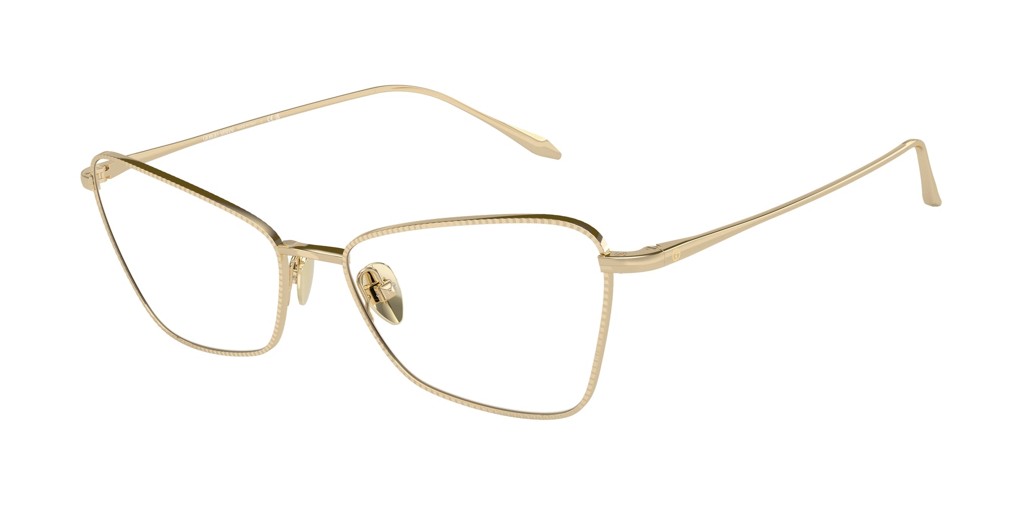 8056597945219 - Damen AR5140  3013 Rahmen von BRILLEN Stahl Gold Transparent Cat Eye Normal