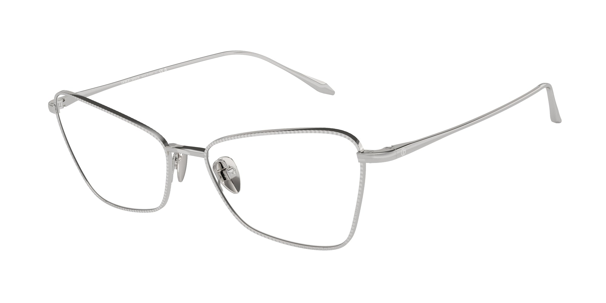 8056597945226 - Damen AR5140  3015 Rahmen von BRILLEN Stahl Silber Transparent Cat Eye Normal