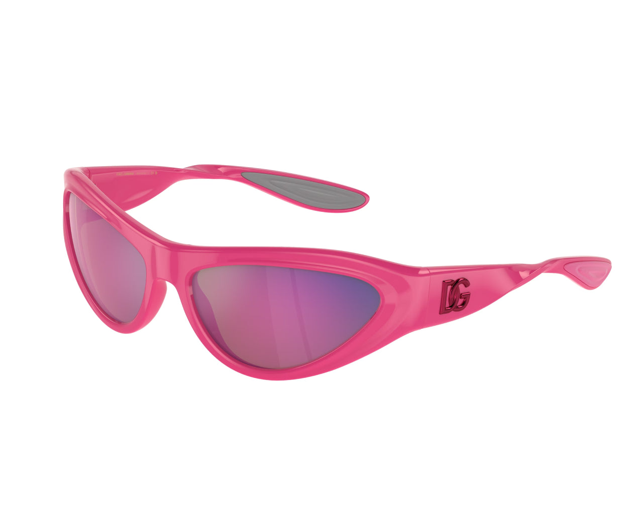 8056597951623 - Unisex DG6190  30984X Gläser SONNENBRILLEN Injiziert Rose Grau   lila Katzenauge Specchiate Spiegel