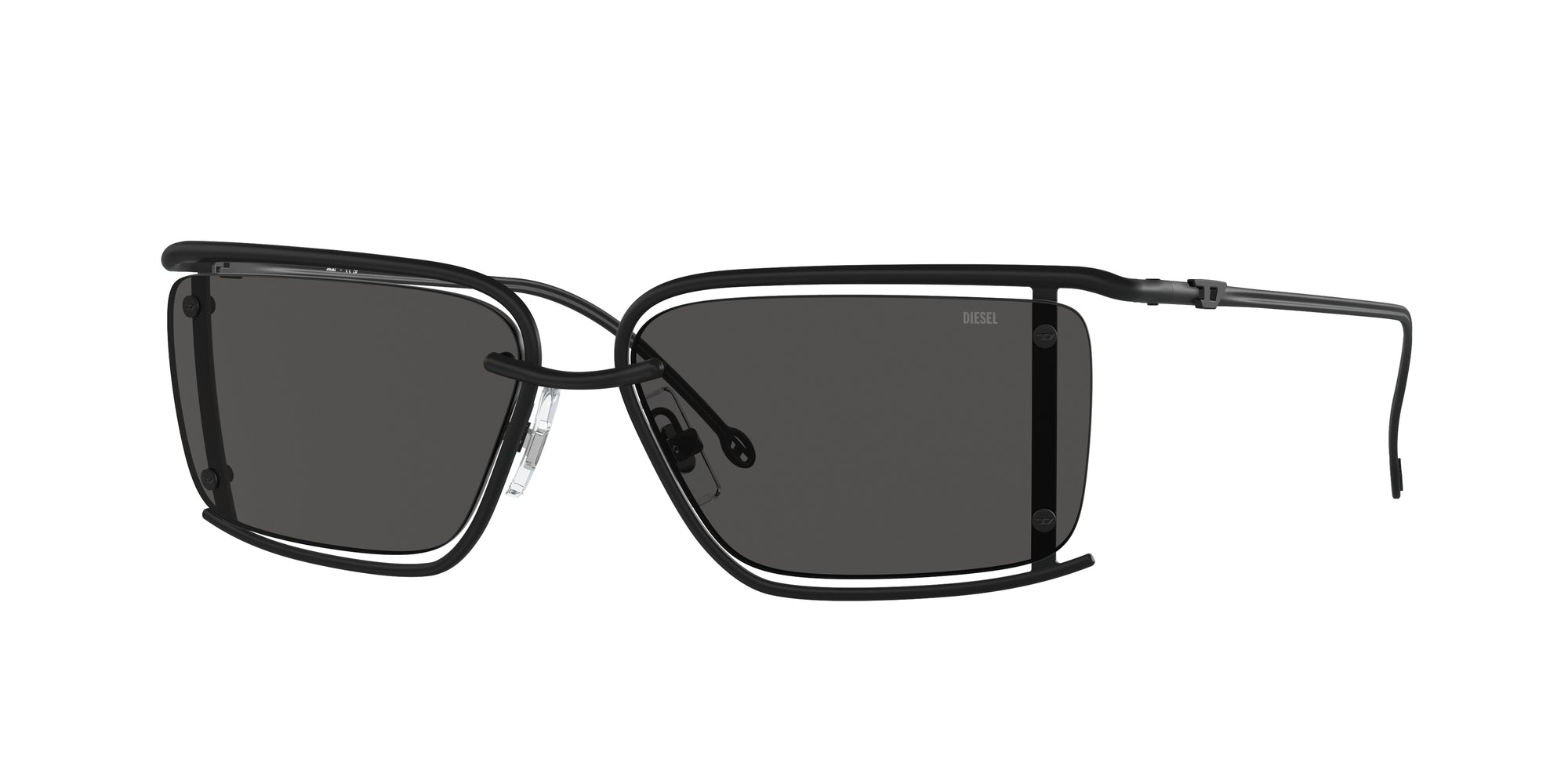 8056597955416 - DIESEL Unisex DL1002  109 87 Gläser SONNENBRILLEN Metall Schwarz Grau Quadratisch Normal