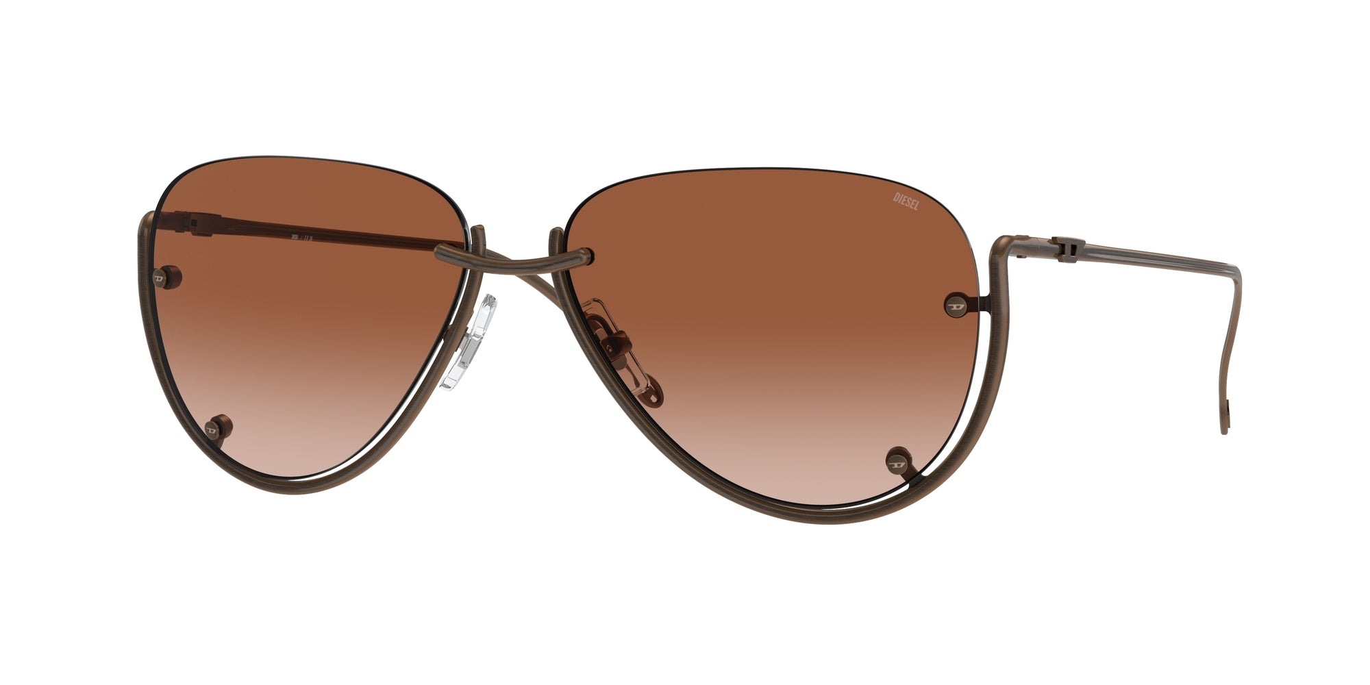 8056597955553 - DIESEL Unisex DL1003 105 13 Gläser SONNENBRILLEN Metall Bronze Braun Pilot Normal Schattiert 8056597955553 - DIESEL Unisex DL1003 105 13 Gläser SONNENBRILLEN Metall Bronze Braun Pilot Normal Schattiert