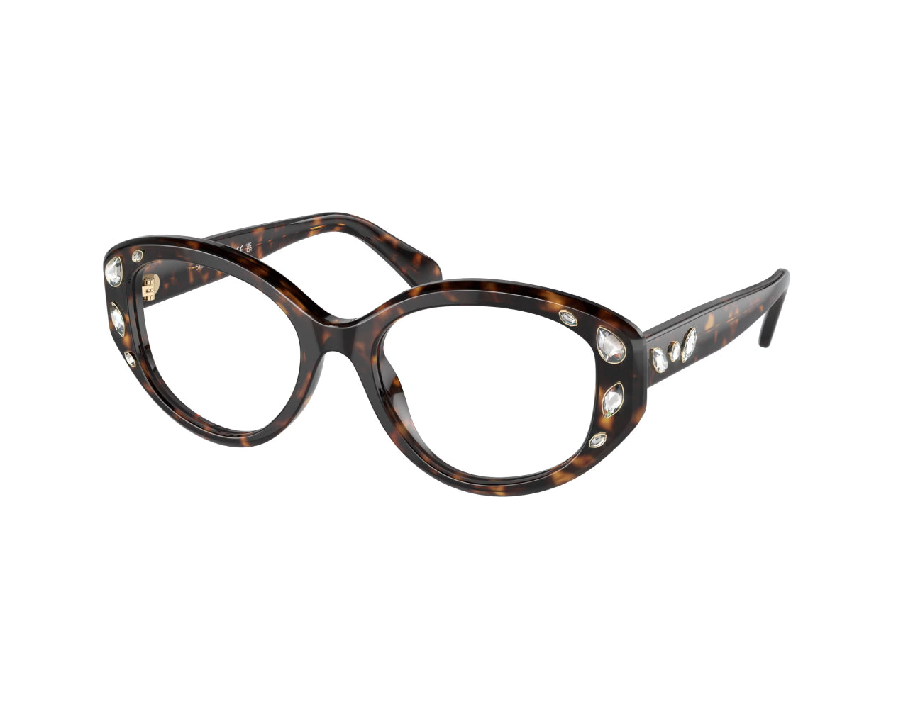 8056597956062 - Damen SK2006  1002 Rahmen von BRILLEN Acetat Schildkröte Transparent Geometrisch Normal