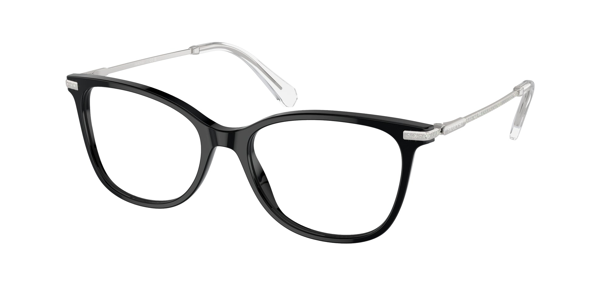 8056597958363 - Damen SK2010  1038 Rahmen von BRILLEN Acetat Schwarz Transparent Quadratisch Normal