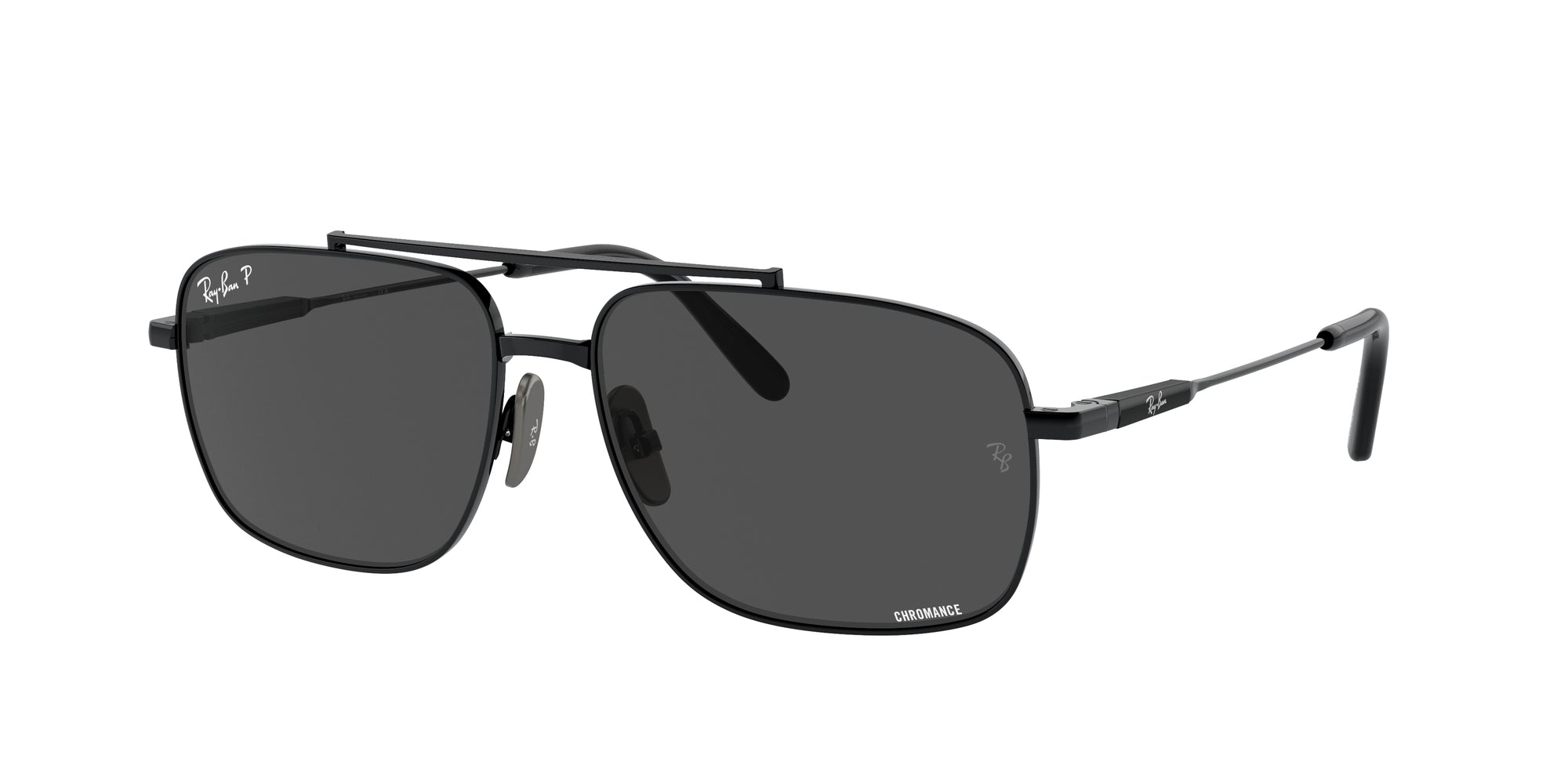 8056597958462 - Unisex RB8096 Michael Titanium 9267K8 Gläser SONNENBRILLEN Titan Schwarz Grau Kissen Polarisiert Anti -Reflex