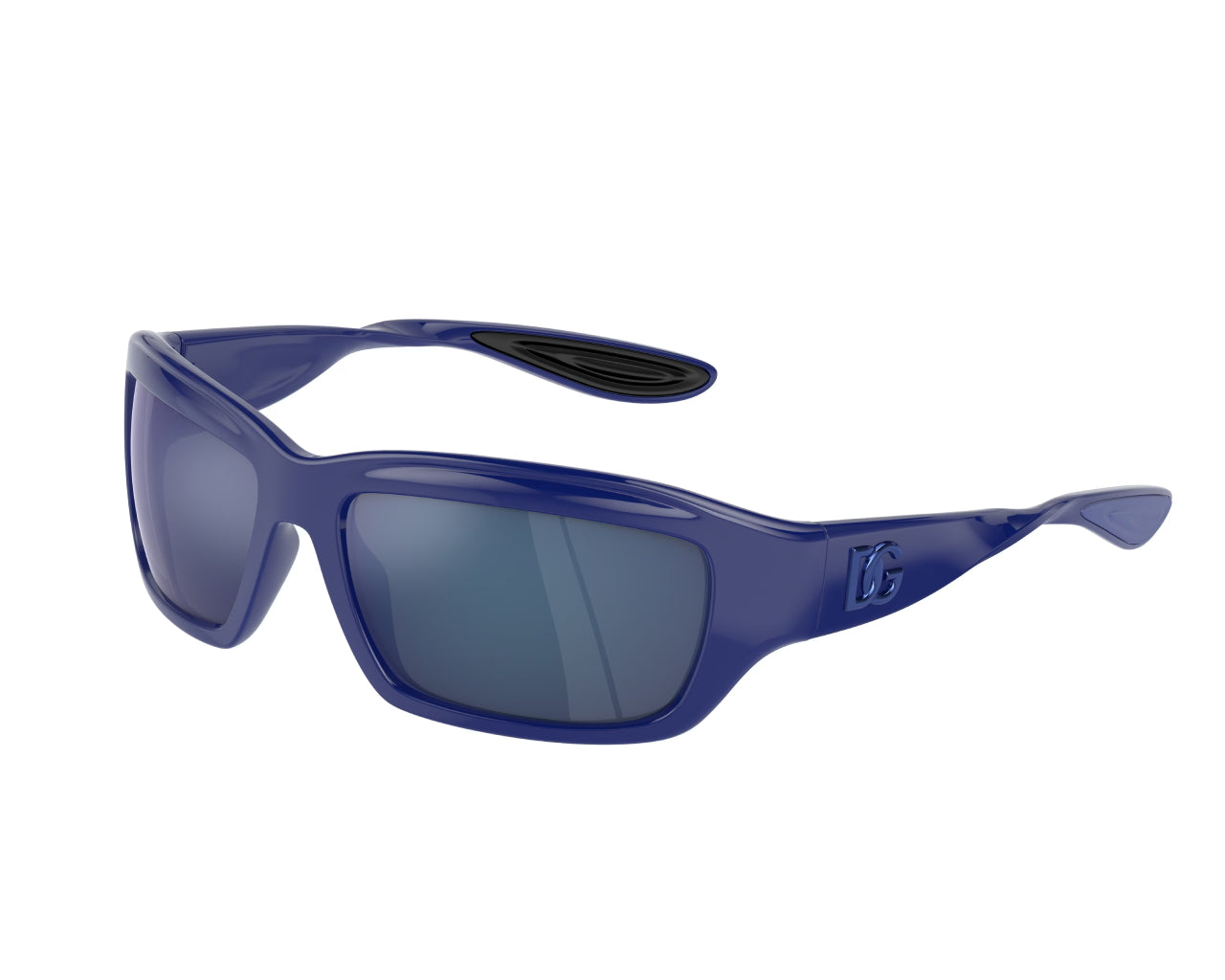 8056597960625 - Unisex DG6191  309455 Gläser SONNENBRILLEN Injiziert Blau Blau Hocken Specchiate Spiegel