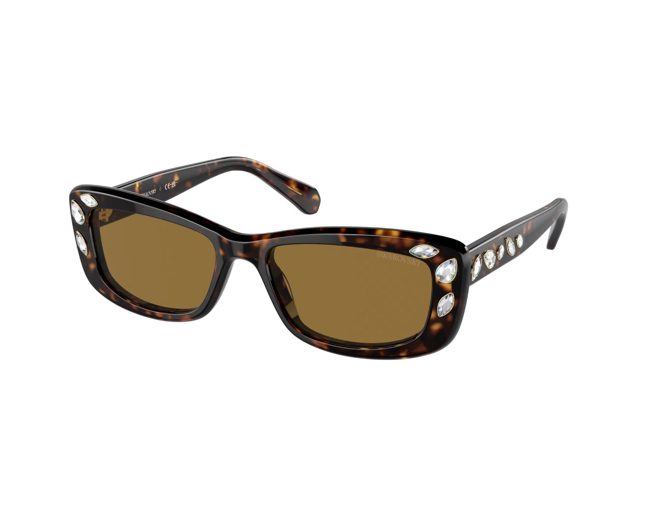 8056597963749 - Frau SK6008  100273 Gläser SONNENBRILLEN Acetat Havanna Bronze Kissen Normal