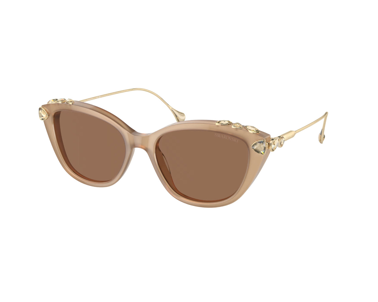 8056597966696 - Frau SK6010  2002OK Gläser SONNENBRILLEN Acetat Beige Bronze Katzenauge Normal