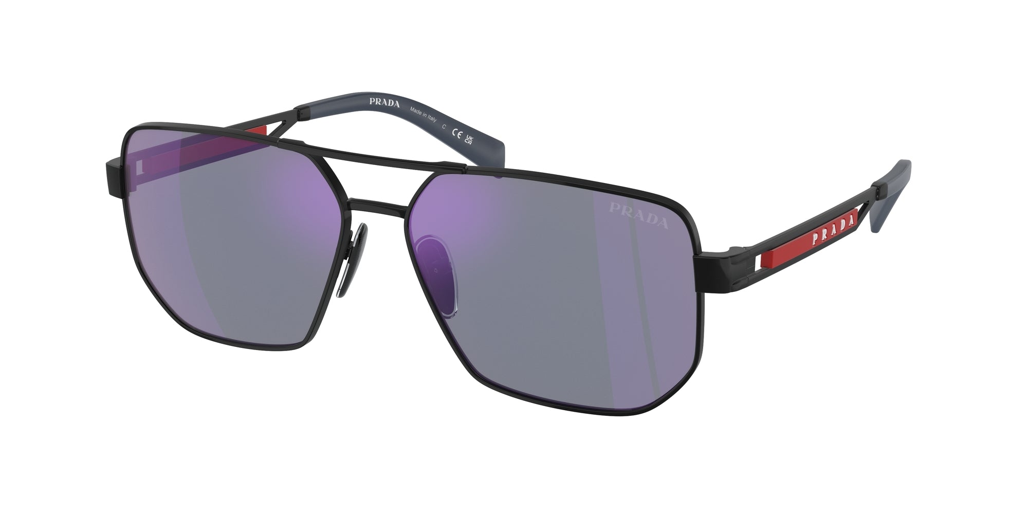 8056597968195 - Herren PS 51ZS 1BO70A Gläser SONNENBRILLEN Metall Schwarz Blau Pilot Normal Spiegel 8056597968195 - Herren PS 51ZS 1BO70A Gläser SONNENBRILLEN Metall Schwarz Blau Pilot Normal Spiegel