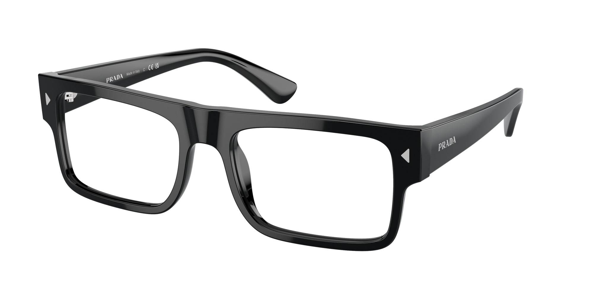 8056597968584 - Herren PR A01V  16K1O1 Rahmen von BRILLEN Acetat Schwarz Transparent Quadratisch Normal