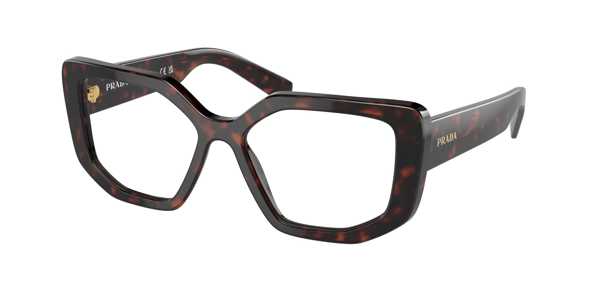 8056597969765 - Damen PR A04V  16N1O1 Rahmen von BRILLEN Acetat Schildkröte Transparent Geometrisch Normal