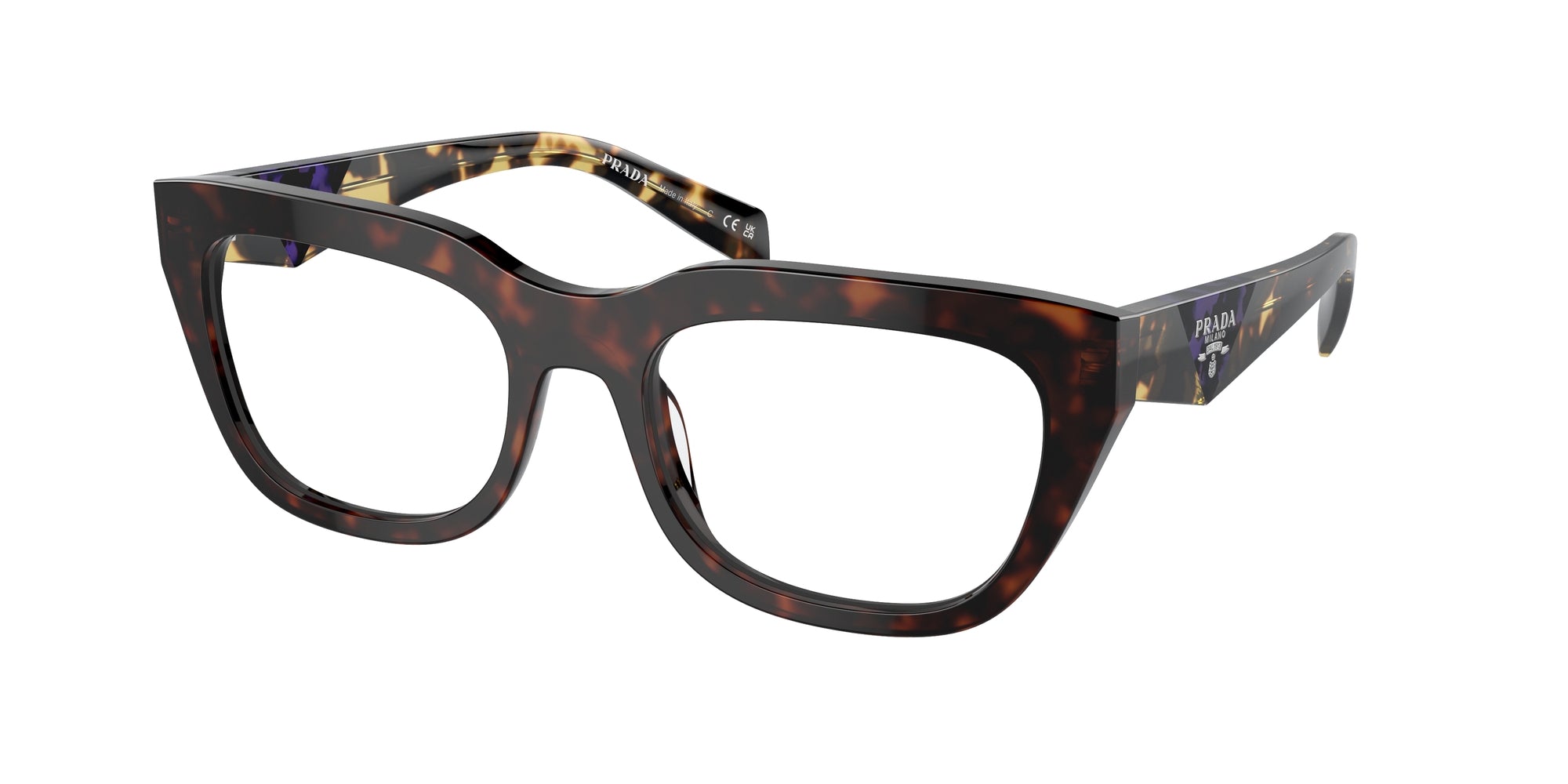 8056597969895 - Damen PR A06V  17N1O1 Rahmen von BRILLEN Acetat Schildkröte Transparent Geometrisch Normal