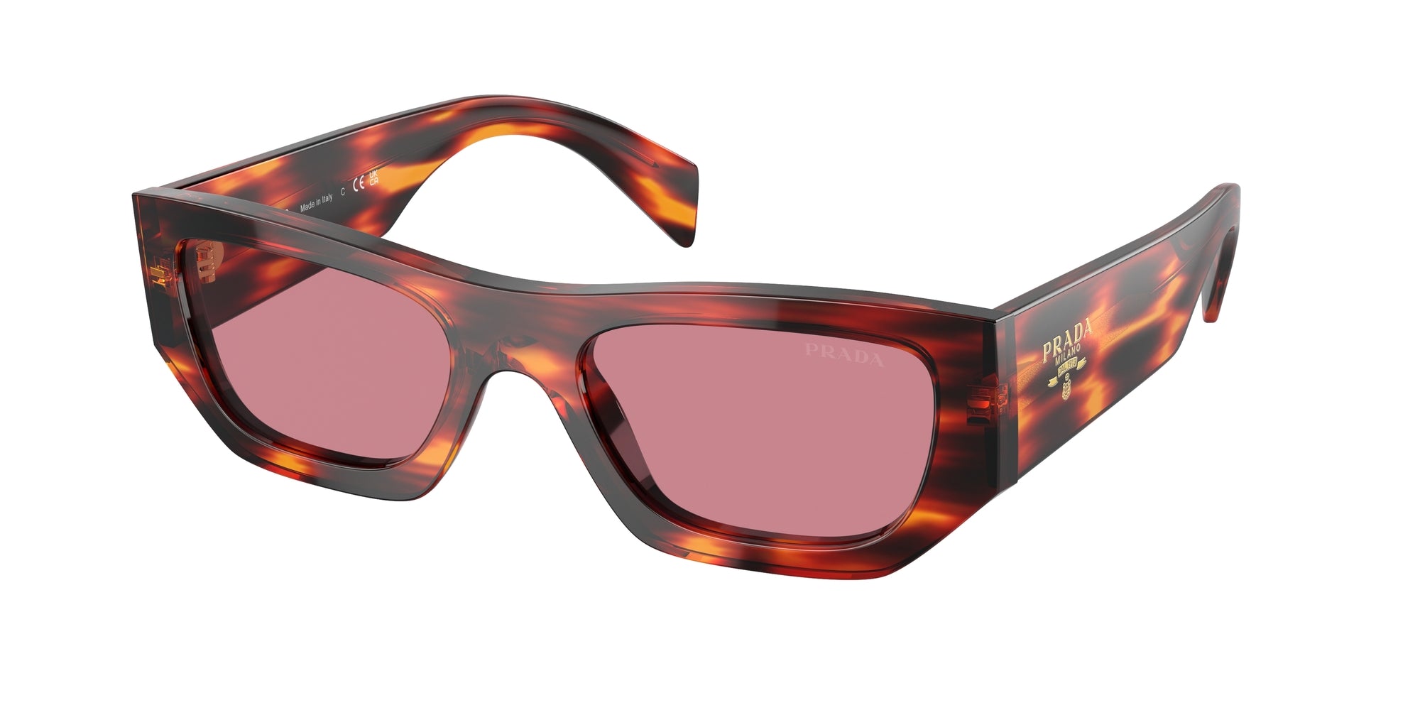 8056597970204 - Unisex PR A01S  13O80B Gläser SONNENBRILLEN Acetat Havanna Viola Kissen Normal