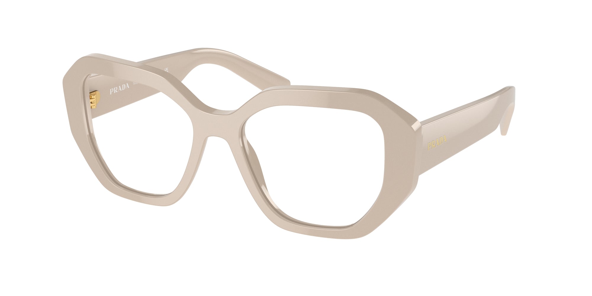 8056597970259 - Damen PR A07V  11O1O1 Rahmen von BRILLEN Acetat Weiß Transparent Geometrisch Normal