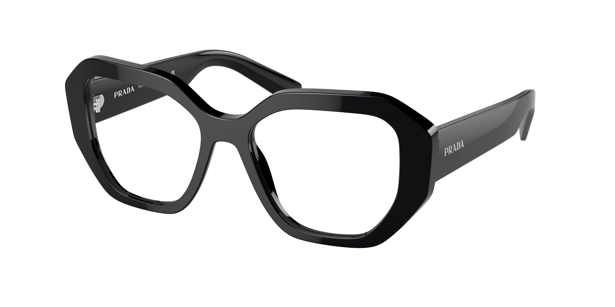 8056597970327 - Damen PR A07V  1AB1O1 Rahmen von BRILLEN Acetat Schwarz Transparent Geometrisch Normal