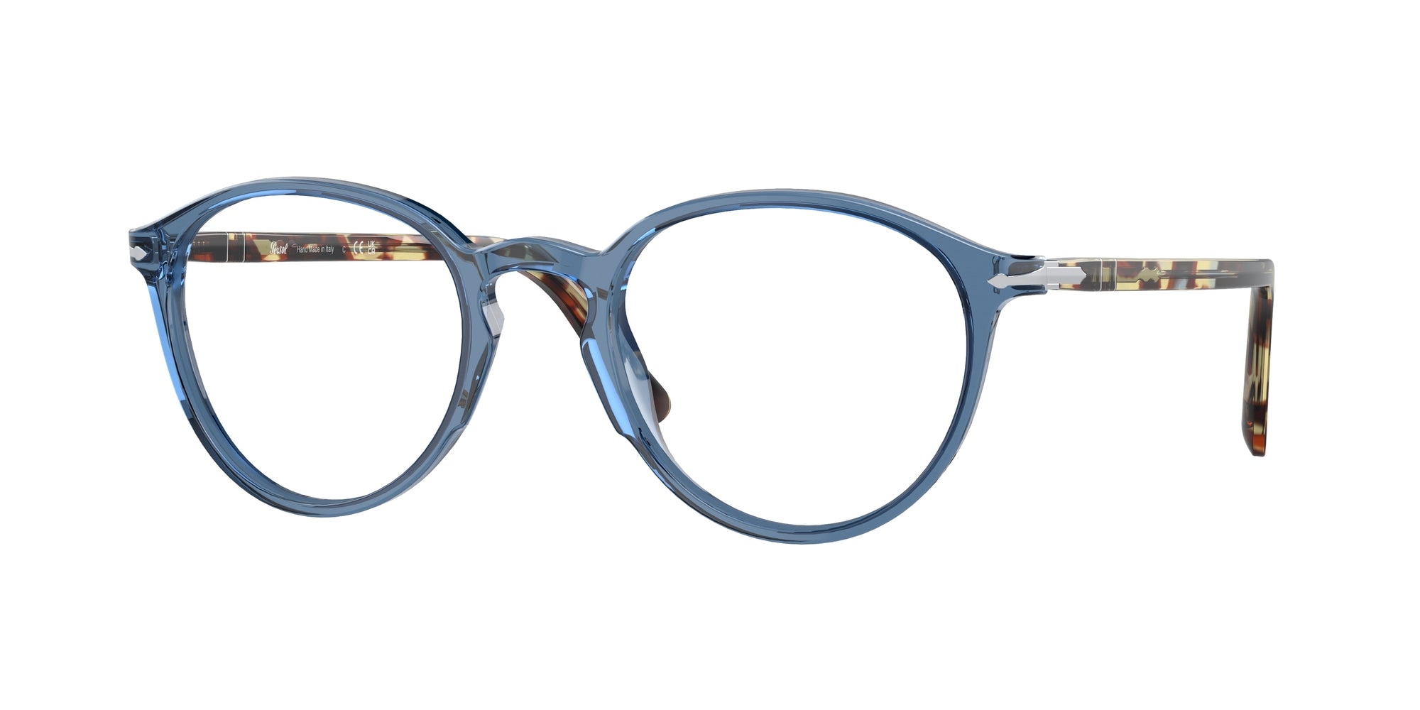 8056597971362 - Unisex PO3218V  1202 Rahmen von BRILLEN Acetat Blau Transparent Panthos Normal