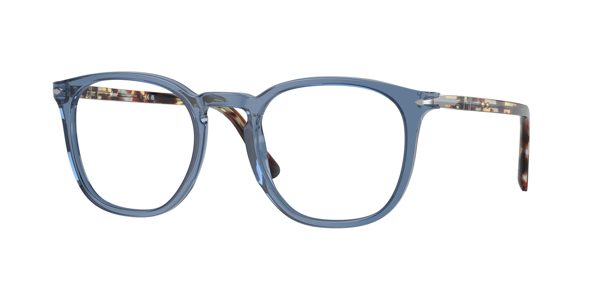 8056597971379 - Unisex PO3318V  1202 Rahmen von BRILLEN Acetat Blau Transparent Panthos Normal