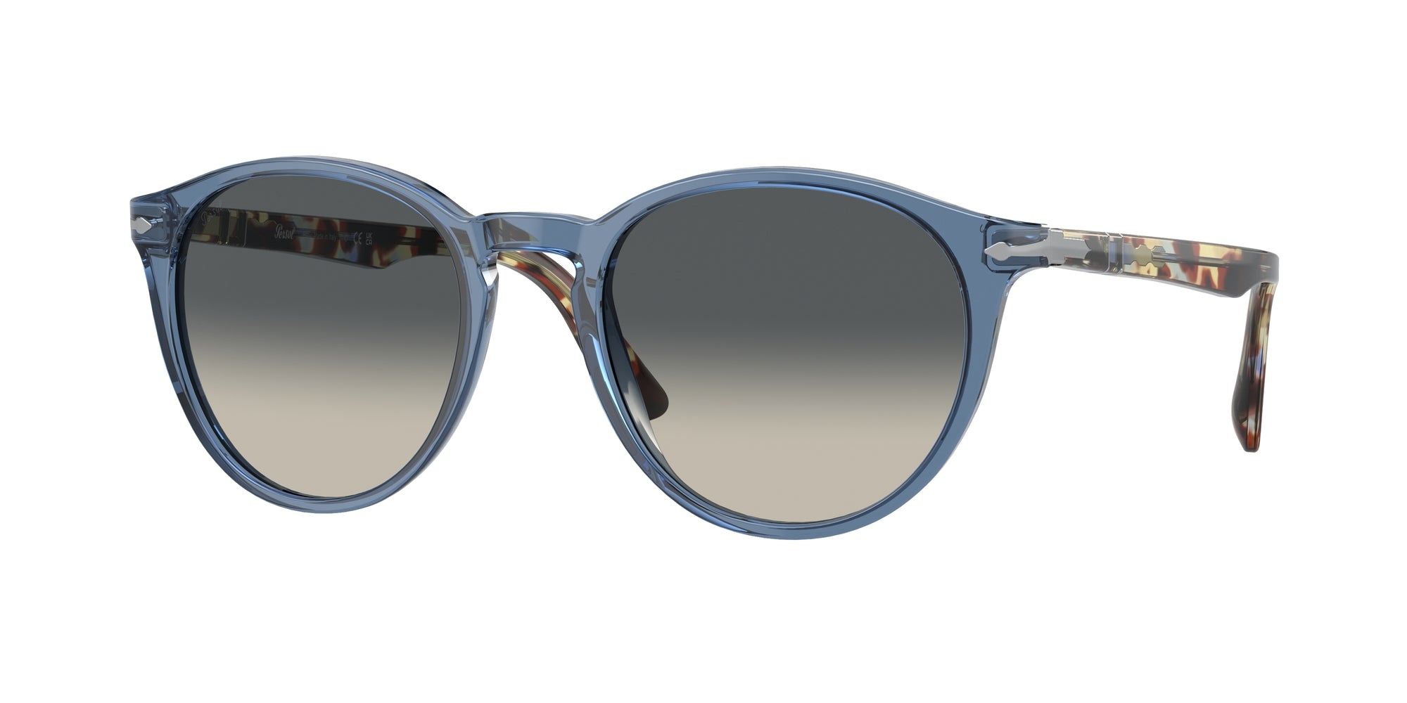 8056597971393 - Herren PO3152S  120271 Gläser SONNENBRILLEN Acetat Blau Grau Rund Normal Schattiert