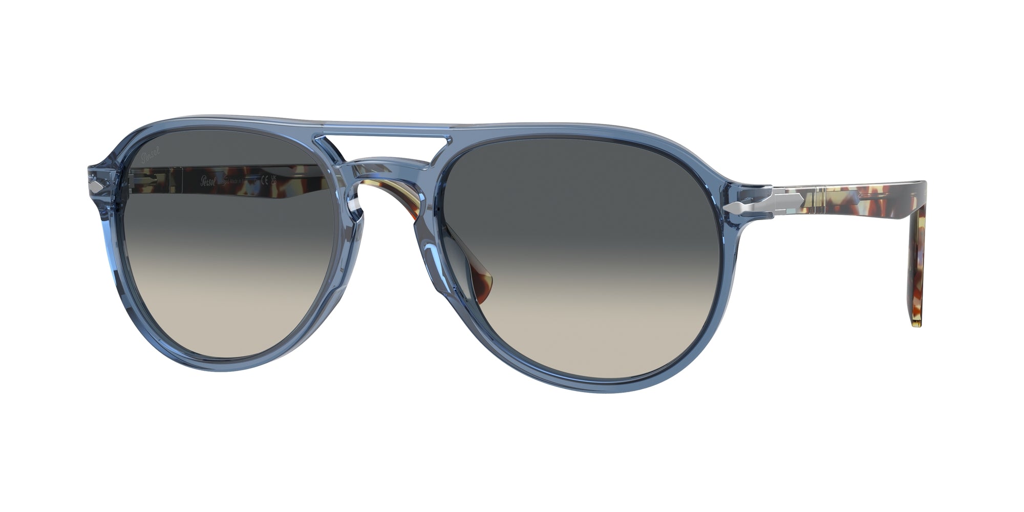 8056597971409 - Unisex PO3235S EL PROFESOR SERGIO 120271 Gläser SONNENBRILLEN Acetato Blau Grau Pilot Normal Schattiert