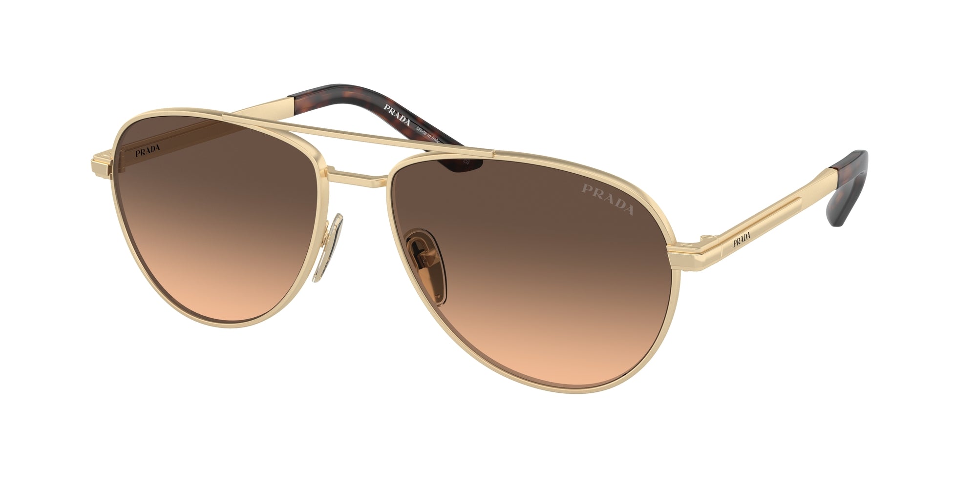 8056597973144 - Herren PR A54S VAF50C Gläser SONNENBRILLEN Metall Gold Braun Pilot Normal Schattiert 8056597973144 - Herren PR A54S VAF50C Gläser SONNENBRILLEN Metall Gold Braun Pilot Normal Schattiert