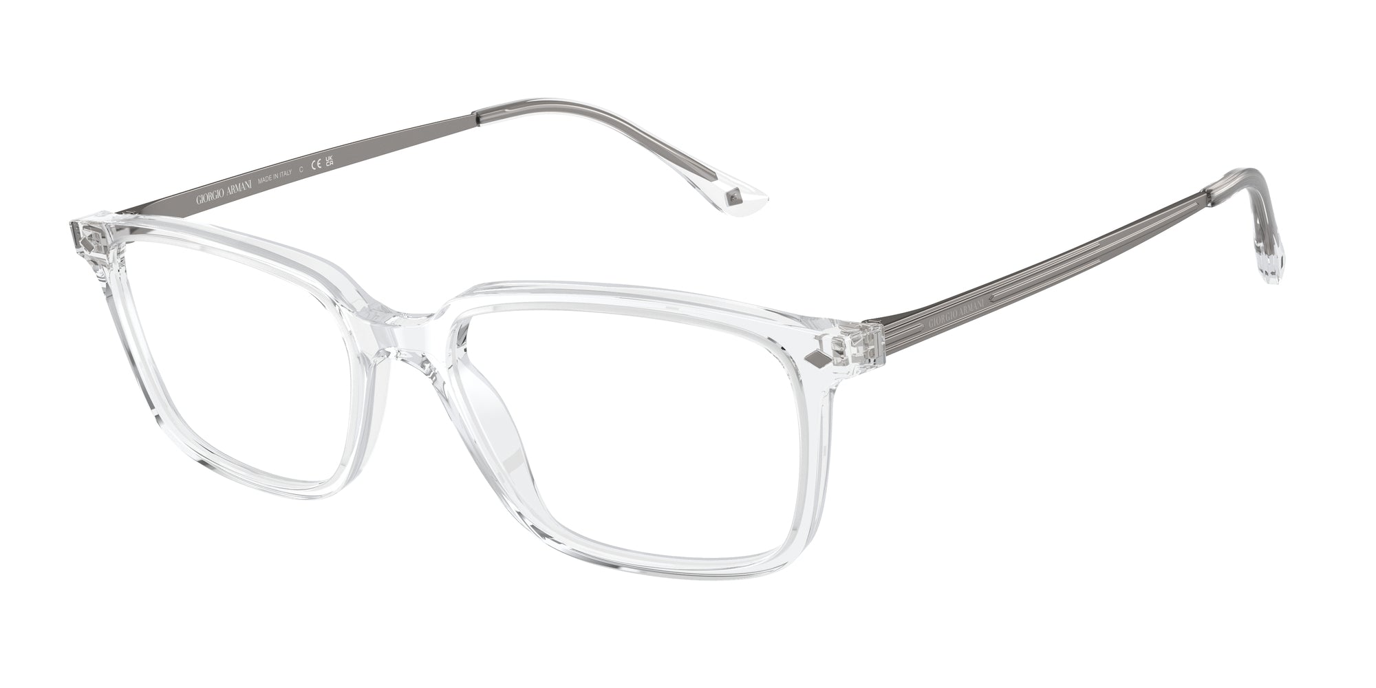 8056597974721 - Herren AR7183  5893 Rahmen von BRILLEN Acetat Transparent Transparent Quadratisch Normal