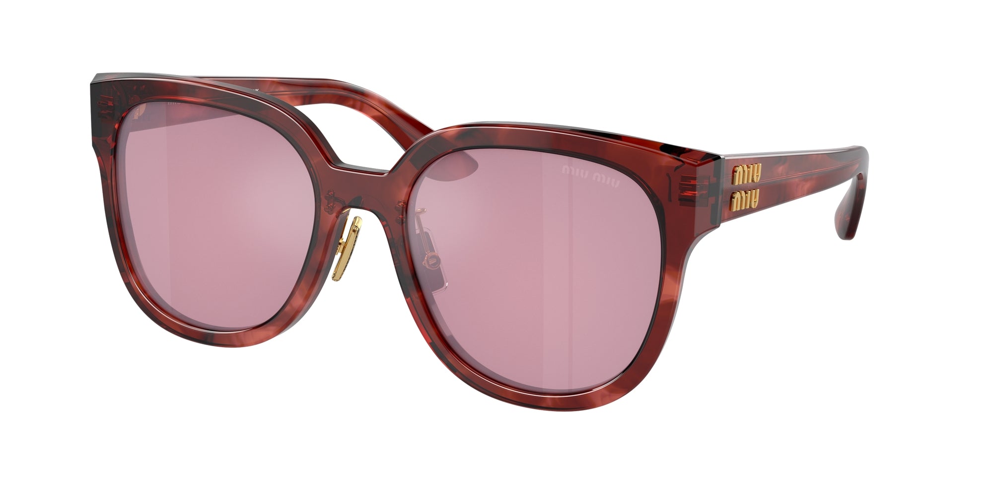 8056597974981 - Frau MU 01ZS  12Q50D Gläser SONNENBRILLEN Acetat Braun Bordeaux Hocken Normal Spiegel