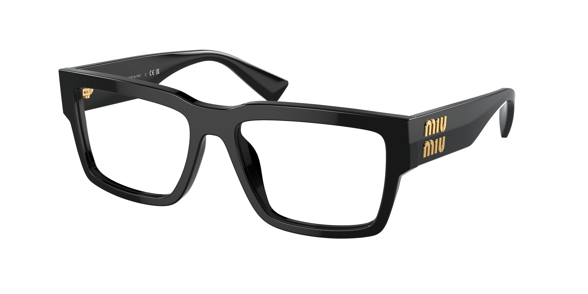 8056597980272 - Damen MU 02XV  1AB1O1 Rahmen von BRILLEN Acetat Schwarz Transparent Quadratisch Normal