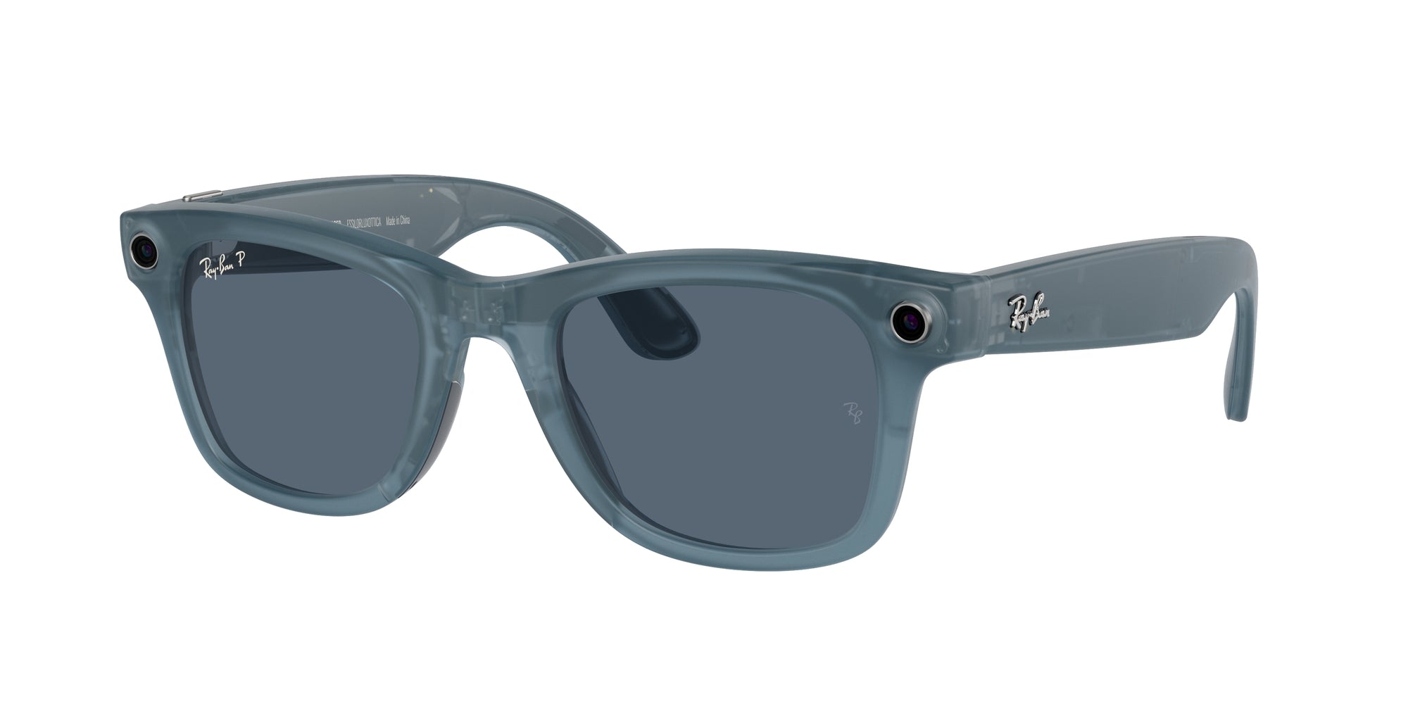 8056597982801 - Unisex Meta RW4006 Wayfarer 67552V Gläser SONNENBRILLEN Injiziert Blau Blau Quadratisch Polarisiert