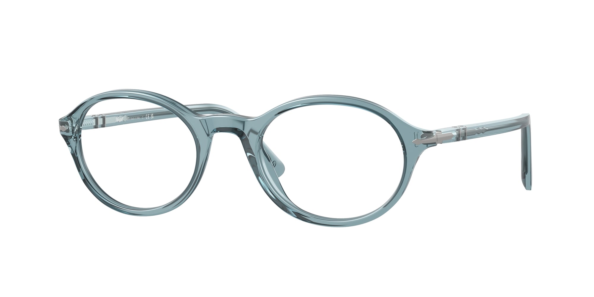 8056597983969 - Unisex PO3351V  1204 Rahmen von BRILLEN Acetat Blau Transparent Kreisel Normal