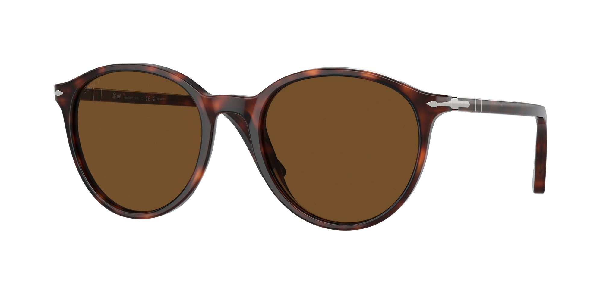 8056597984317 - Unisex PO3350S  24 57 Gläser SONNENBRILLEN Acetat Schildkröte Braun Pantos Polarisiert