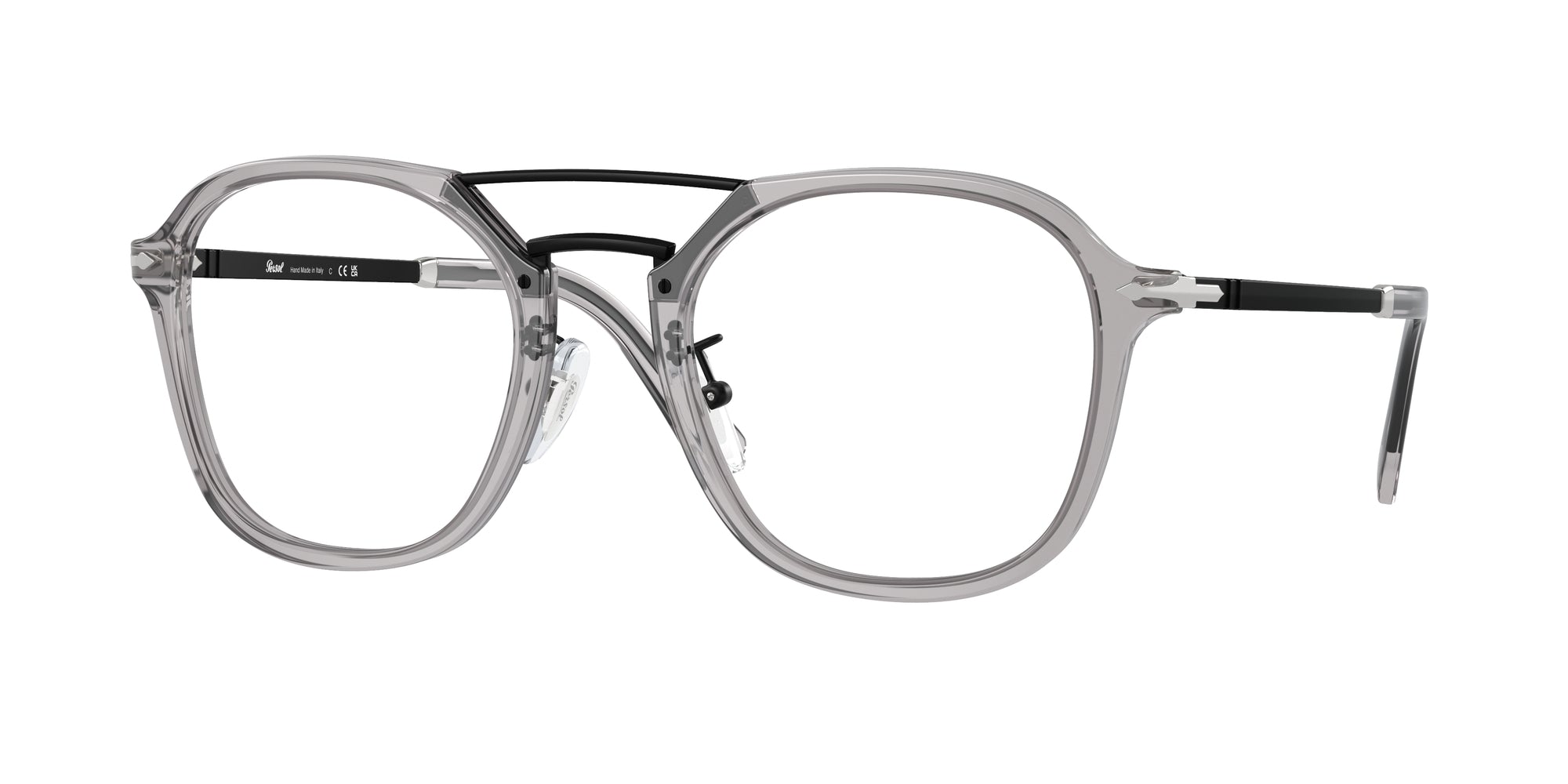 8056597984638 - Unisex PO3352V  309 Rahmen von BRILLEN Acetat Grau Transparent Quadratisch Normal