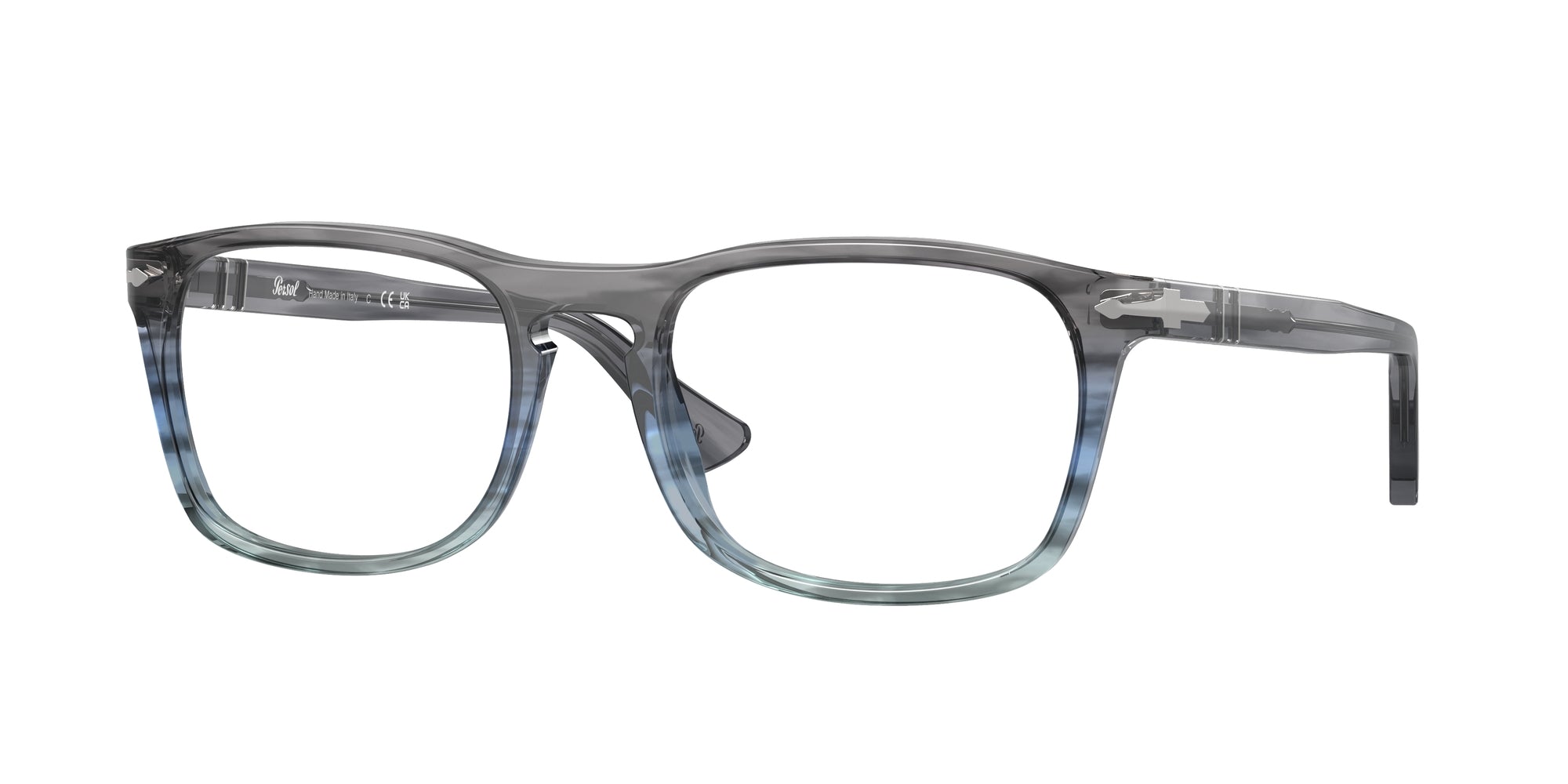 8056597984706 - Unisex PO3344V  1205 Rahmen von BRILLEN Acetat Grau Trasparente Kissen Normale