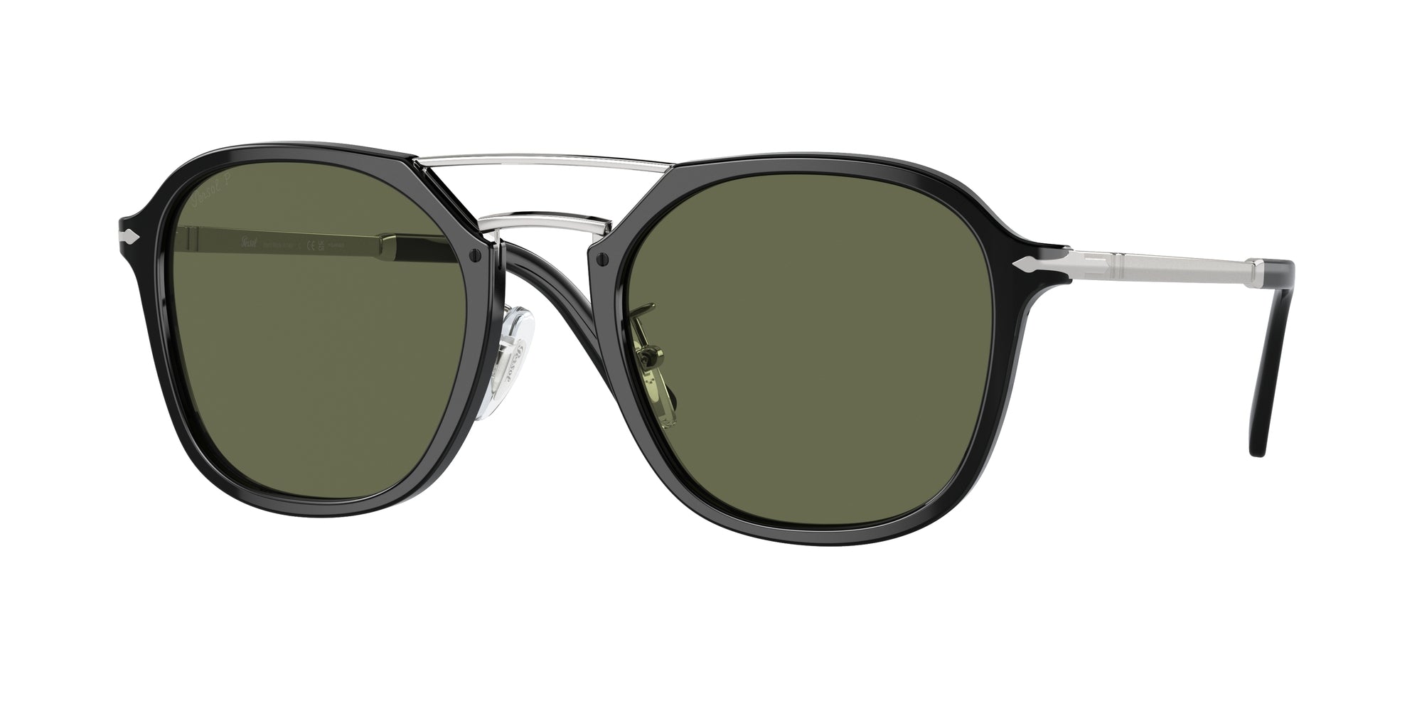 8056597986267 - Unisex PO3352S  95 58 Gläser SONNENBRILLEN Acetat Schwarz Grün Quadratisch Polarisiert