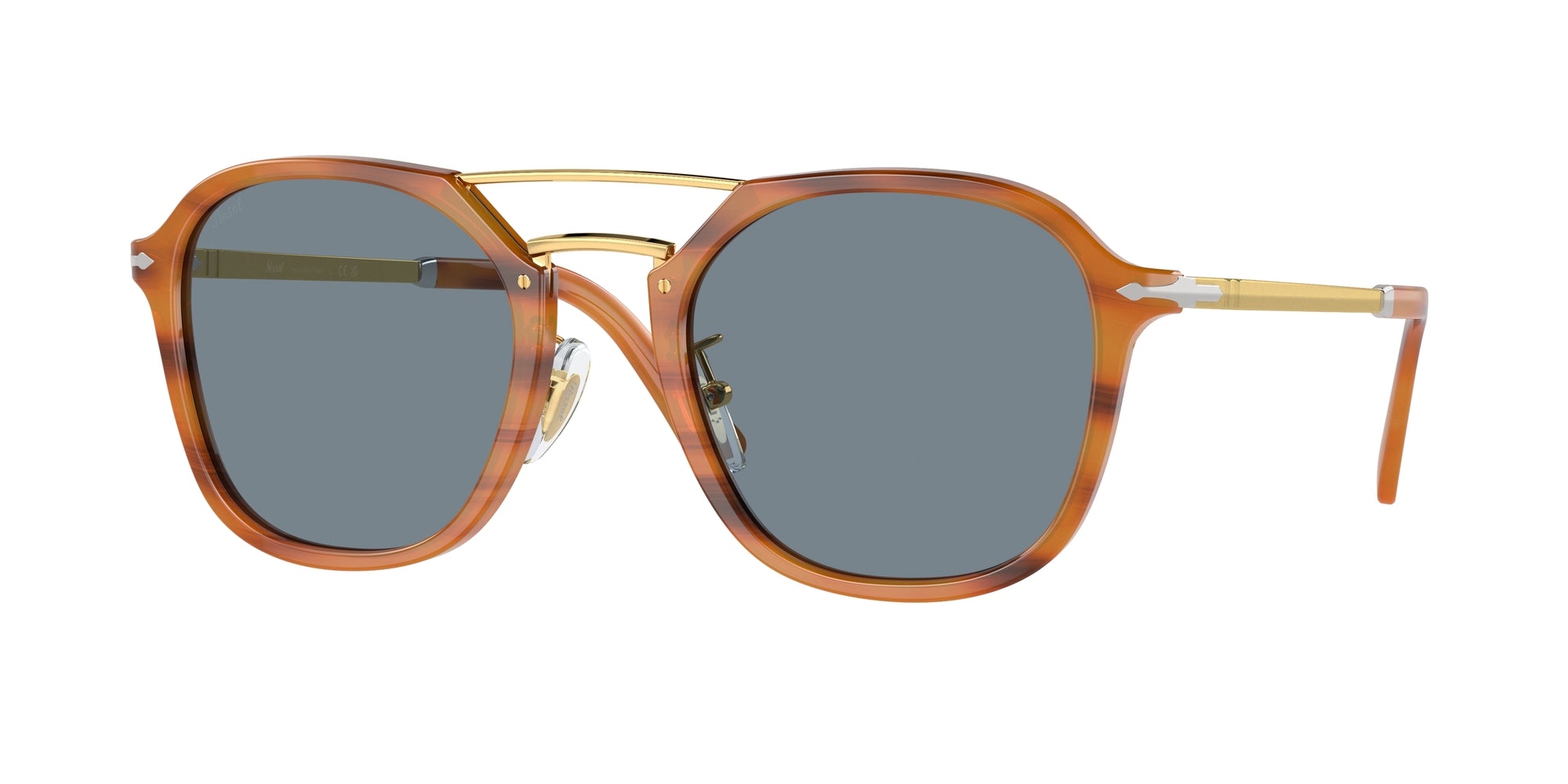 8056597986281 - Unisex PO3352S  960 56 Gläser SONNENBRILLEN Acetat Schildkröte Blau Quadratisch Normal