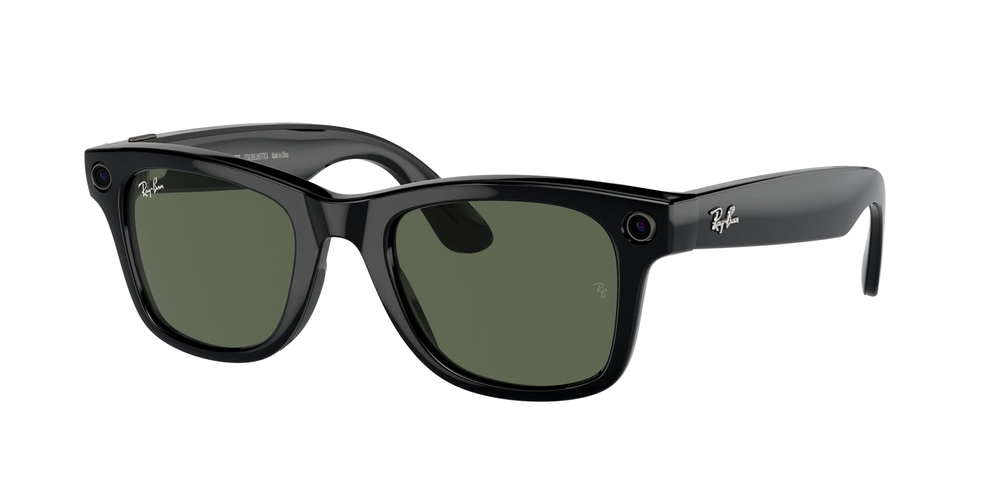 8056597988377 - Unisex Meta RW4006 Wayfarer 601 71 Gläser SONNENBRILLEN Injiziert Schwarz Grün Quadratisch Normal