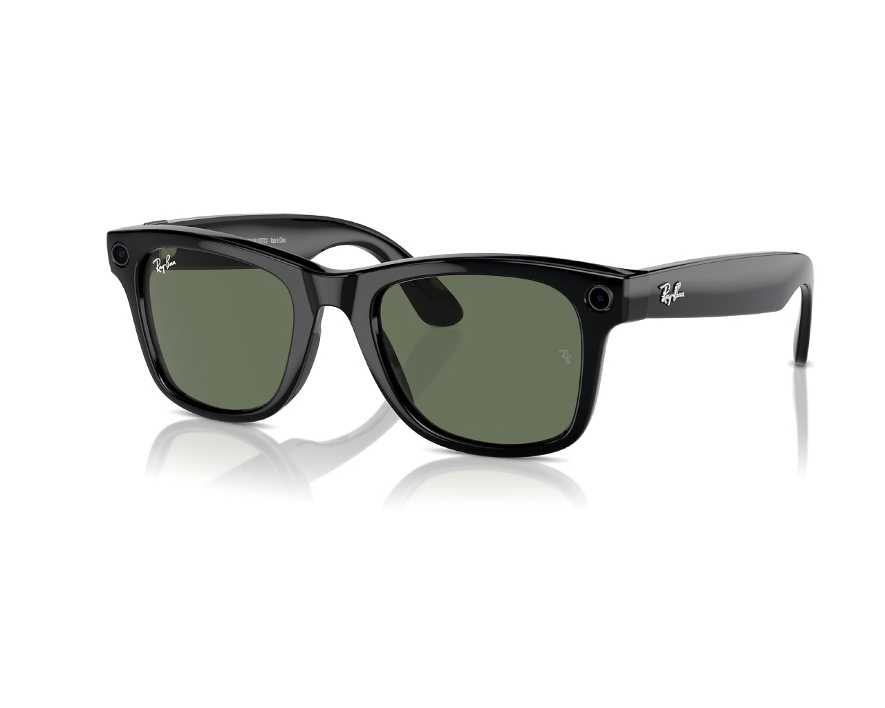 8056597988407 - Unisex Meta RW4008 Wayfarer 601 71 Gläser SONNENBRILLEN Injiziert Schwarz Grün Quadratisch Normal