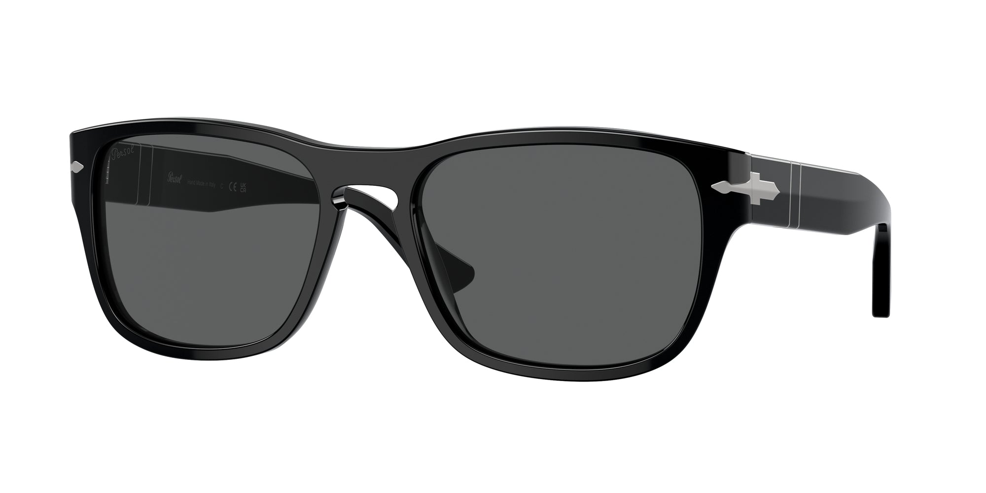 8056597989121 - Unisex PO3341S  95 B1 Gläser SONNENBRILLEN Acetat Schwarz Grau Hocken Normal