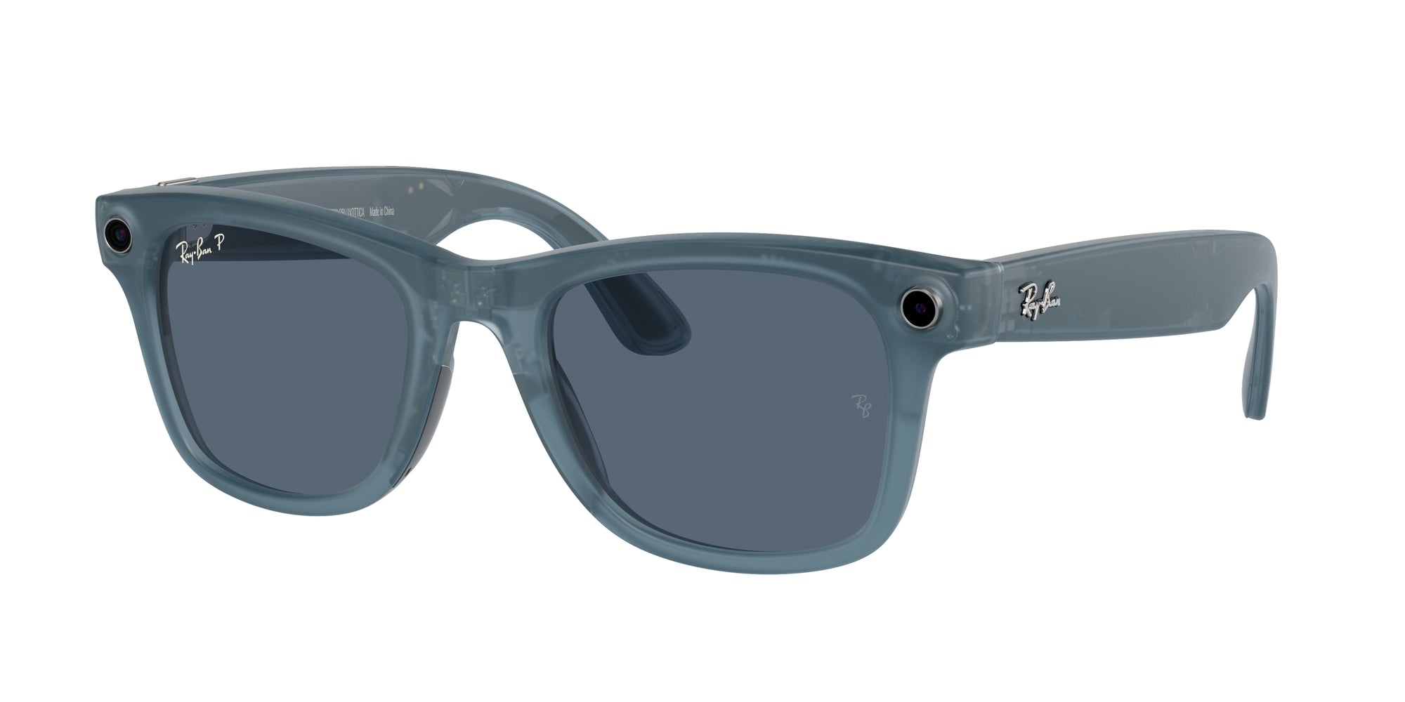 8056597995412 - Unisex Meta RW4008 Wayfarer 67552V Gläser SONNENBRILLEN Injiziert Blau Blau Quadratisch Polarisiert