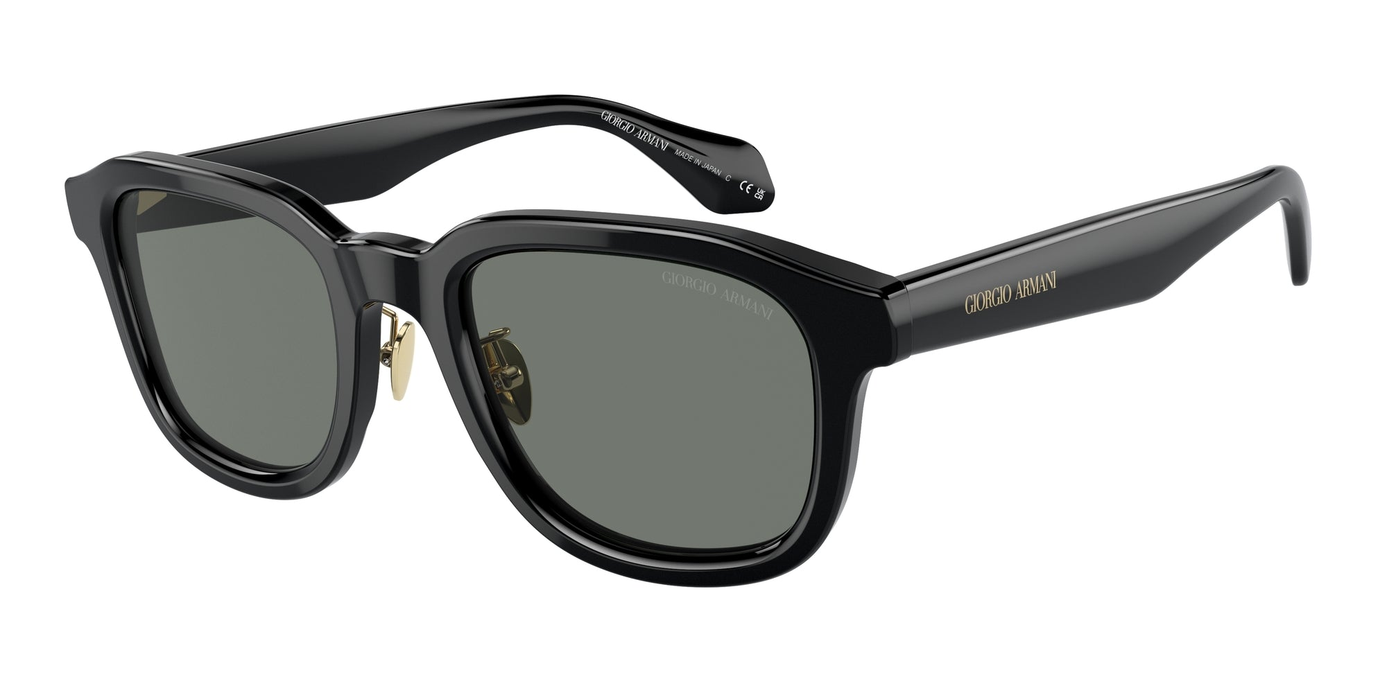 8056597999960 - Herren AR8206  6060 1 Gläser SONNENBRILLEN Acetat Schwarz Grau Quadratisch Normal