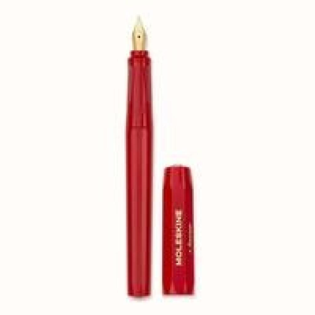 8056598854916 - Moleskine Kaweco Fountain Pen Red Medium Nib Blue Ink