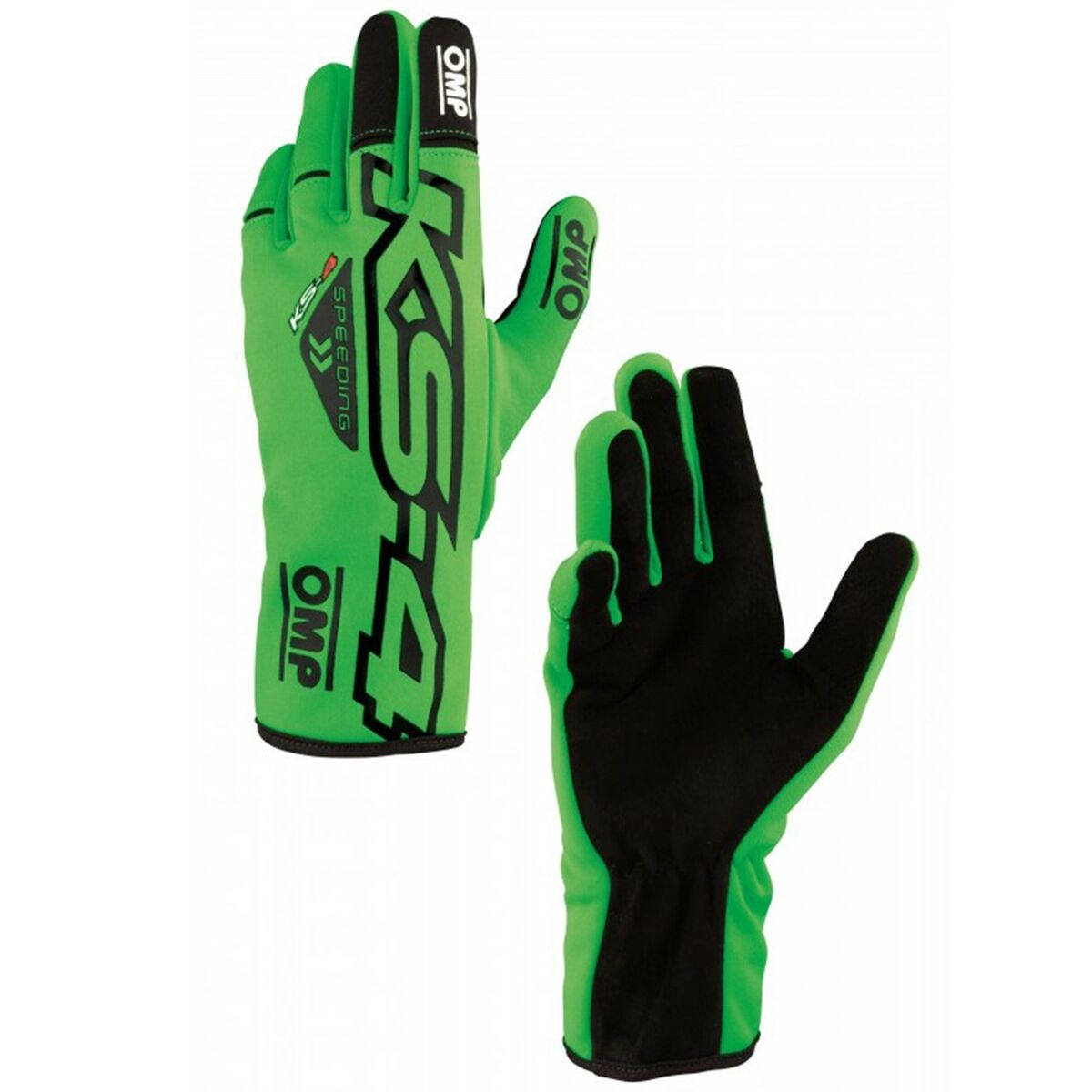 8056690259206 - Karting Handschuhe KS-4 Schwarz grün 8056690259206 - Karting Handschuhe KS-4 Schwarz grün