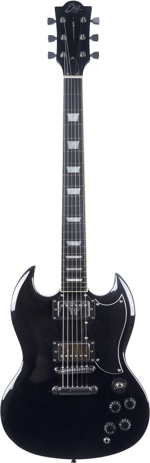 8056734498585 - EKO GEE DV300-BLK E-Gitarre Double Cut schwarz